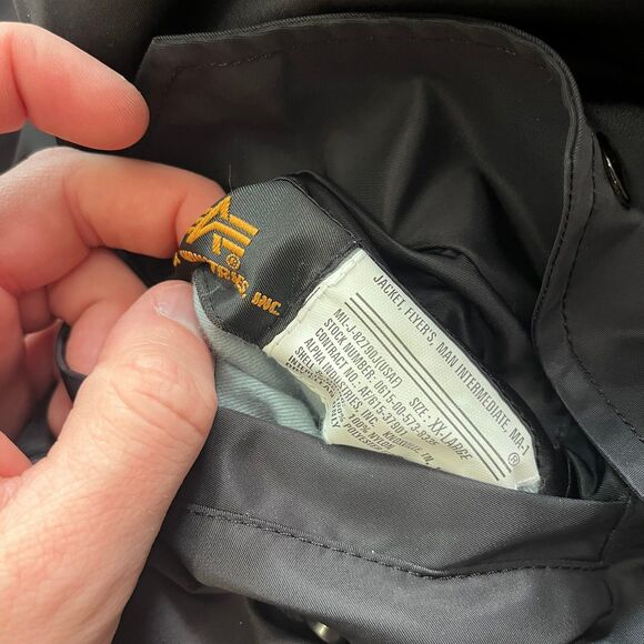 Alpha Industries Reversible NASA MA-1 Apollo II Bomber Jacket Mens Size 2XL - Picture 9 of 11